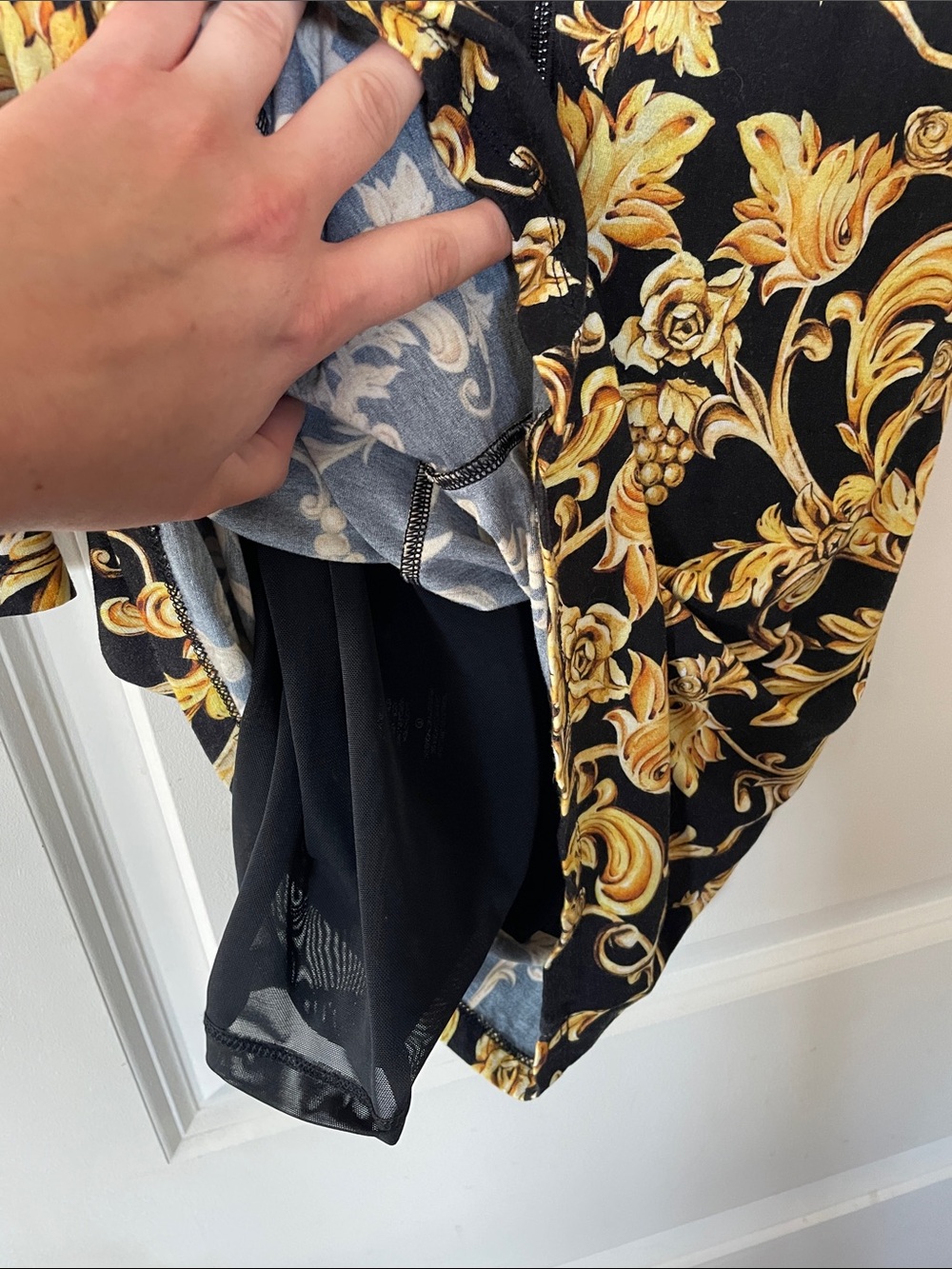 NWOT Alice + Olivia Baroque Long Sleeve Dress - Picture 5 of 7